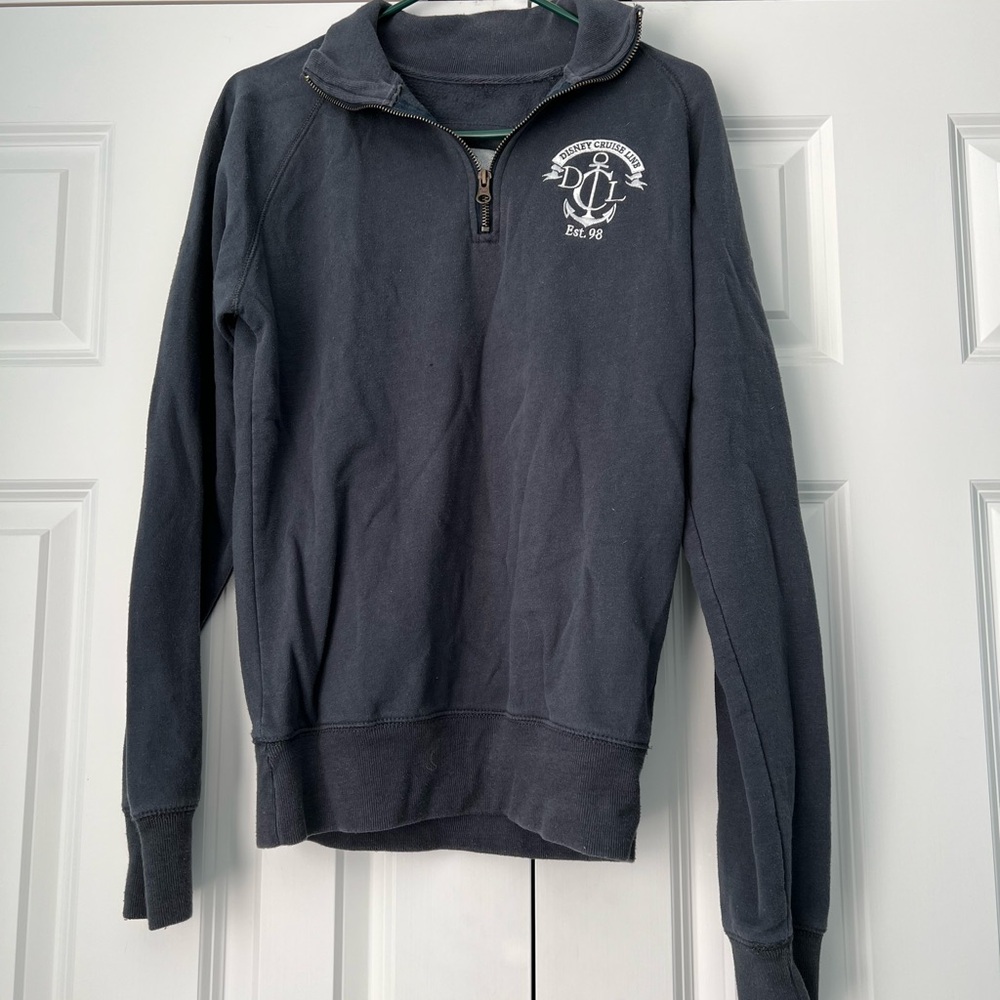 Gray Disney Cruise Line Quarter-Zip Sweater